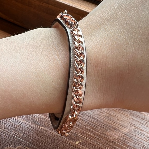 COACH chain link leather bracelet 🤎 - Picture 6 of 7